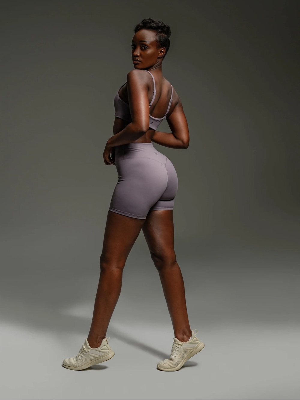 Alura Scrunch Wrapped 6" Shorts - Shark gray